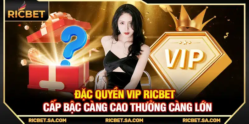 Đặc Quyền VIP Ricbet - Cấp Bậc Càng Cao Thưởng Càng Lớn